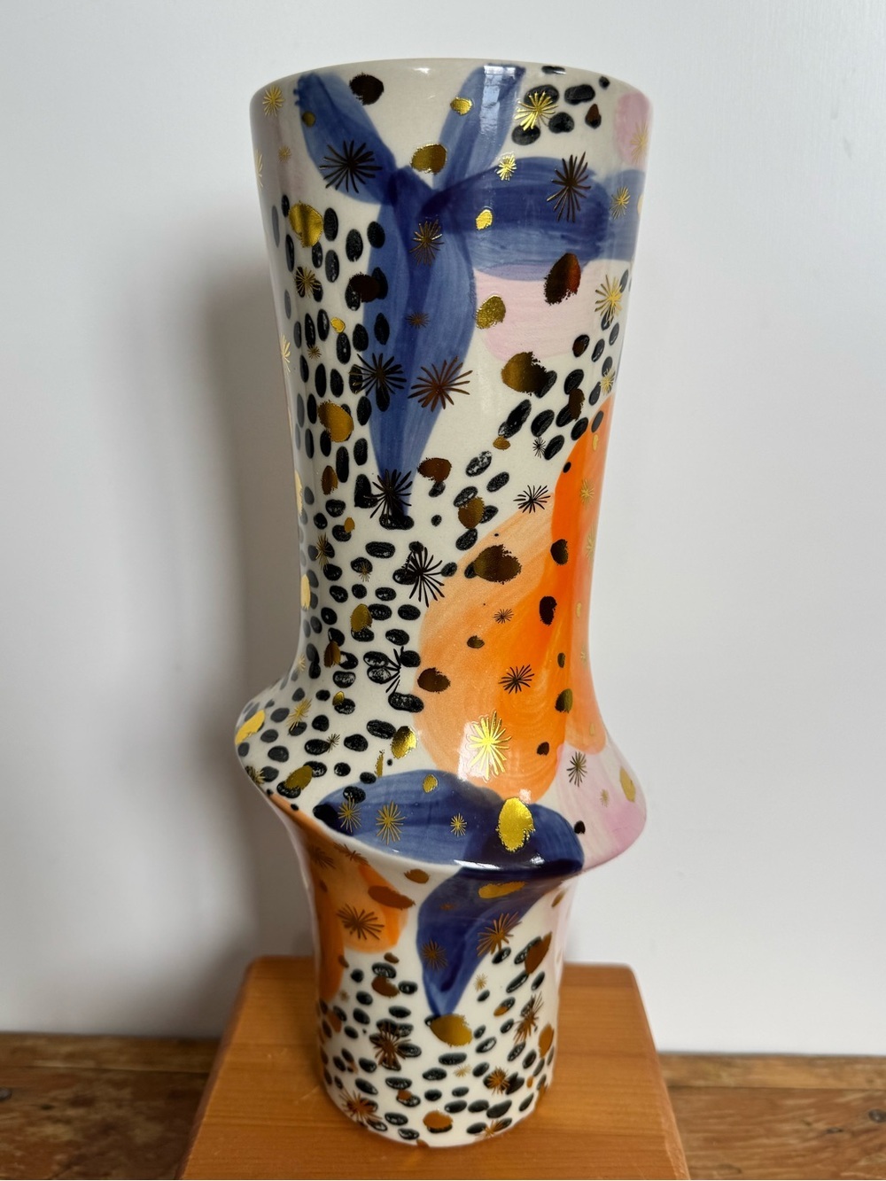 Sculptural Pier 1 Ceramic Vase - Atomic, Stars and Sunsets